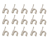 Round cable saddle / clip 14mm white - 100/bag cc-r14 white